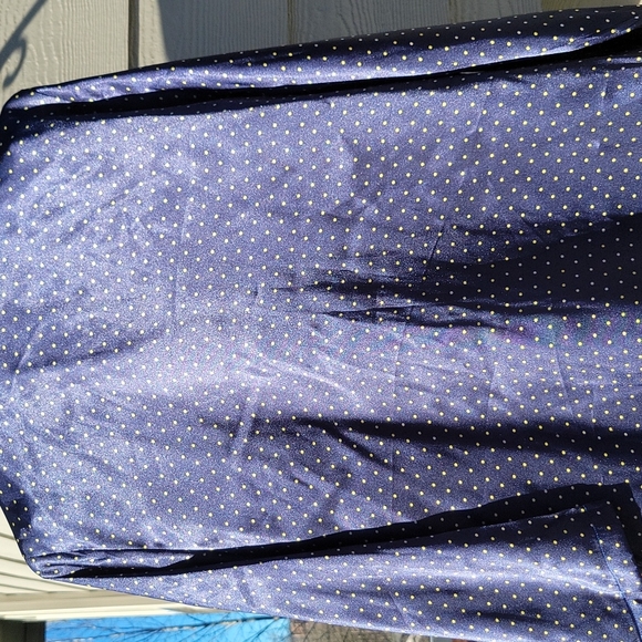 Gilligan & O'Malley Navy Blue & Olive Green Polka-dot Sleepwear Pajama Set Sz L - Picture 10 of 11